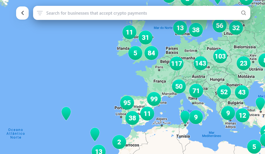 Mapa BitcoinCash